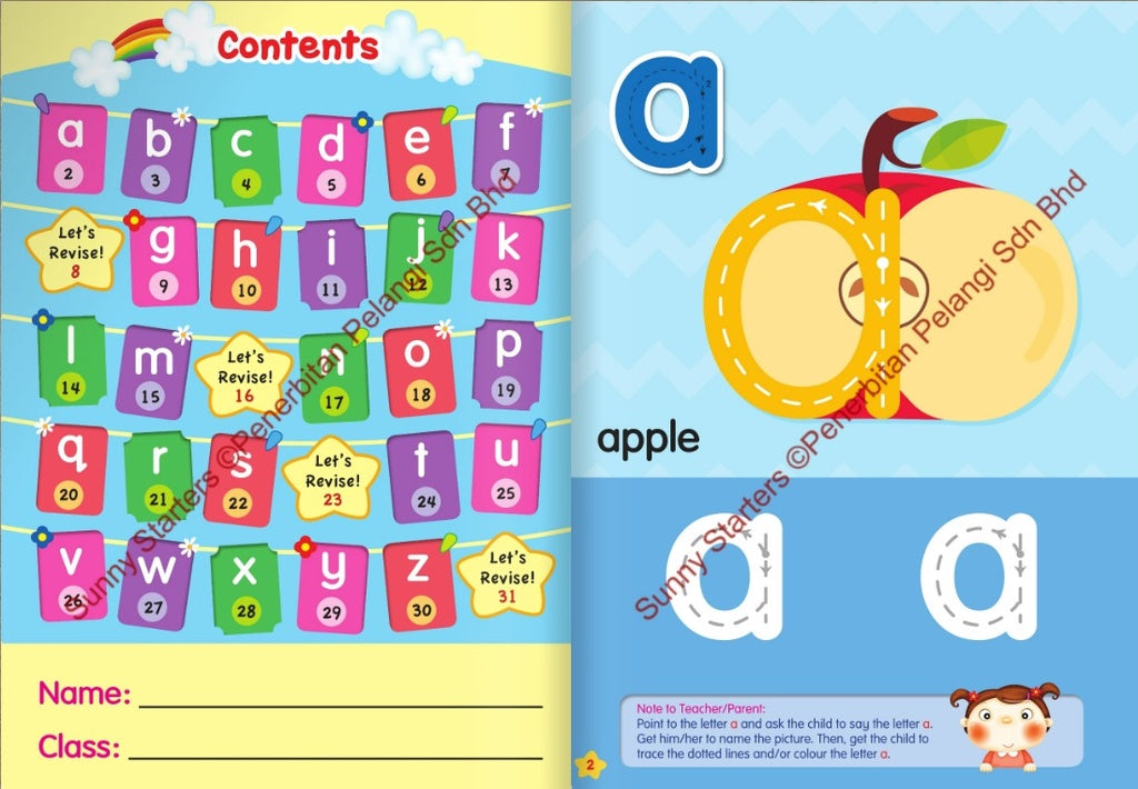 Preschool Sunny Starters Series Aged 2 and above Exercise book Full Colour