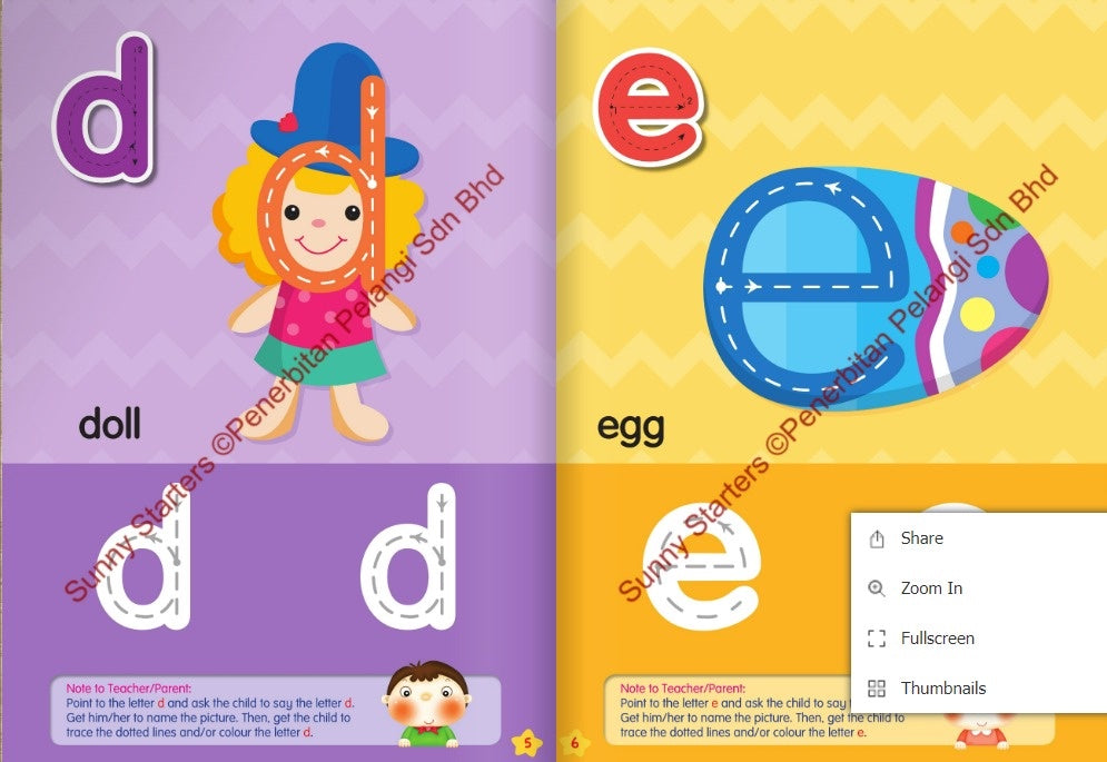 Preschool Sunny Starters Series Aged 2 and above Exercise book Full Colour