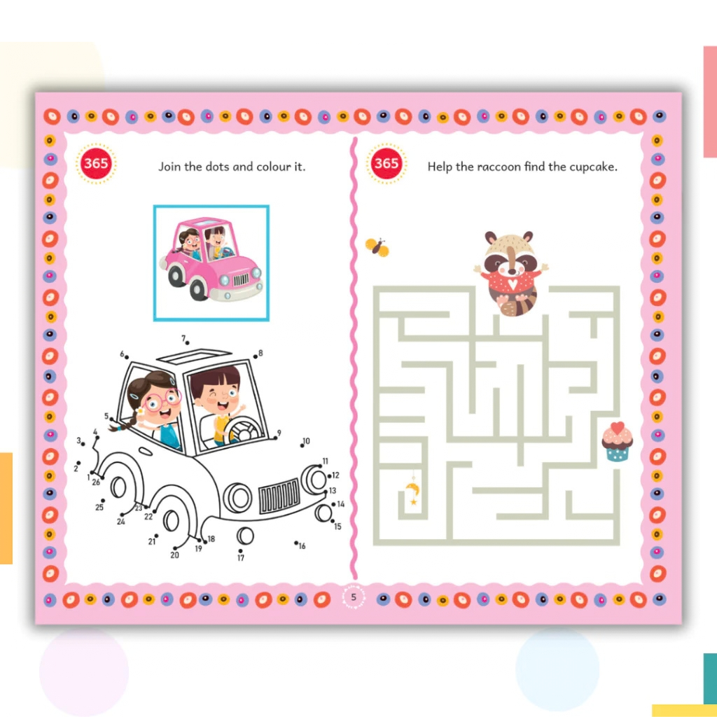 365 Activities for Kids Buku Aktiviti & Latihan Kanak-Kanak | Children Activity Book | Buku Latihan & Puzzle