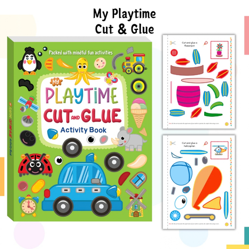 BUKU AKTIVITI My Playtime Learn, Trace & Colour / Jumbo Activity / Cut & Glue Activity Book