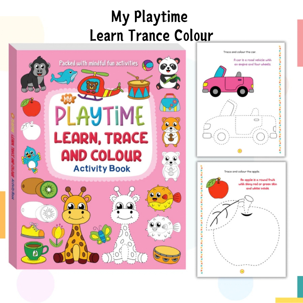 BUKU AKTIVITI My Playtime Learn, Trace & Colour / Jumbo Activity / Cut & Glue Activity Book