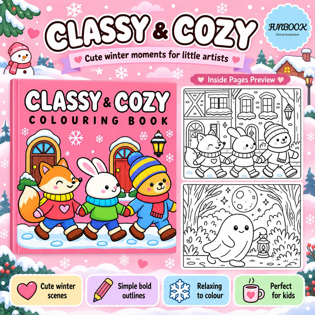 Cozy Colouring Book Adult / Children Acrylic Marker Mind To Mind