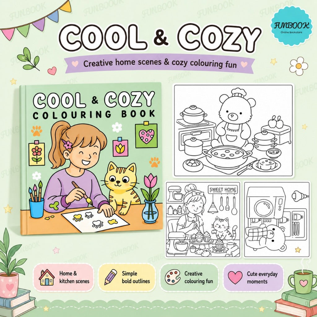 Cozy Colouring Book Adult / Children Acrylic Marker Mind To Mind