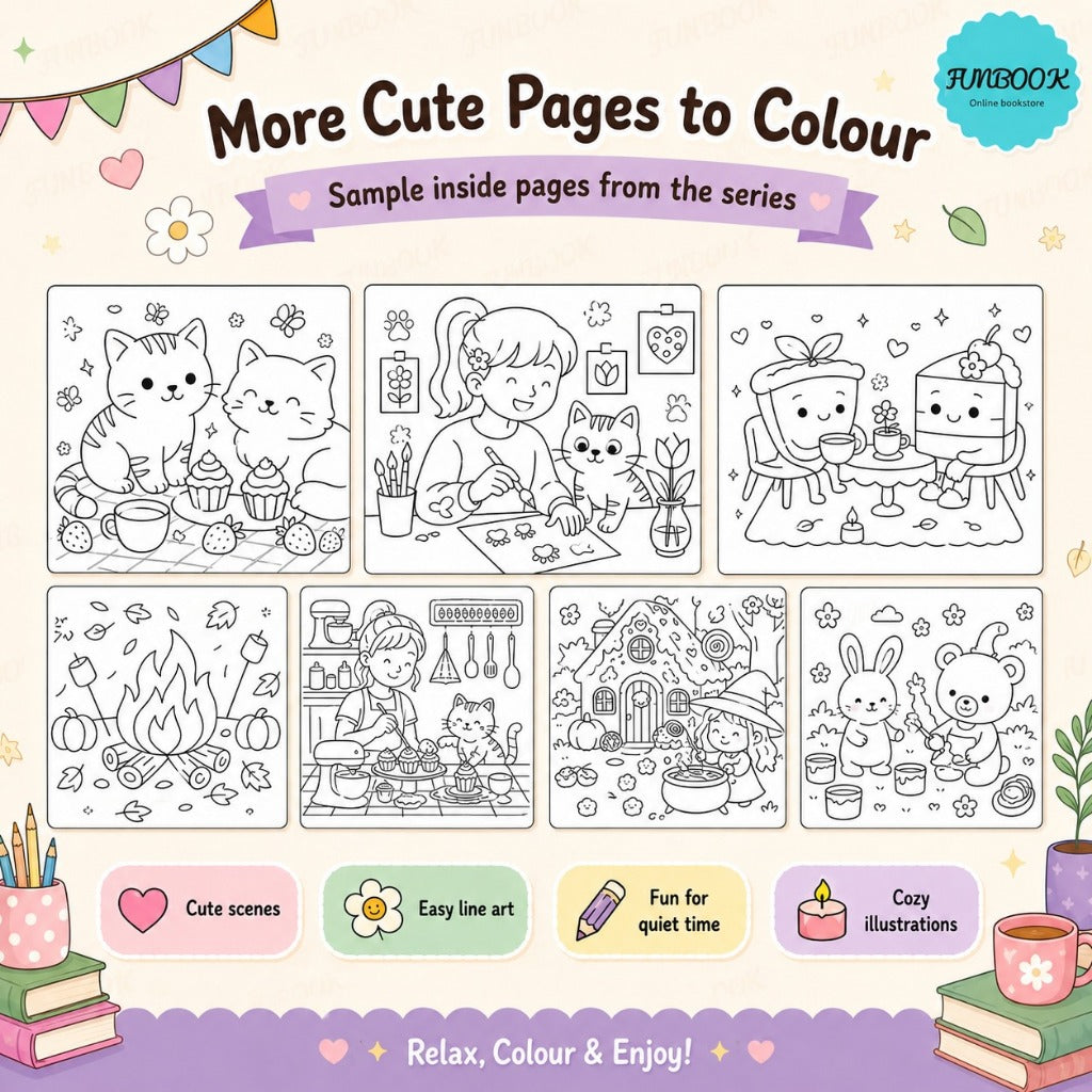 Cozy Colouring Book Adult / Children Acrylic Marker Mind To Mind