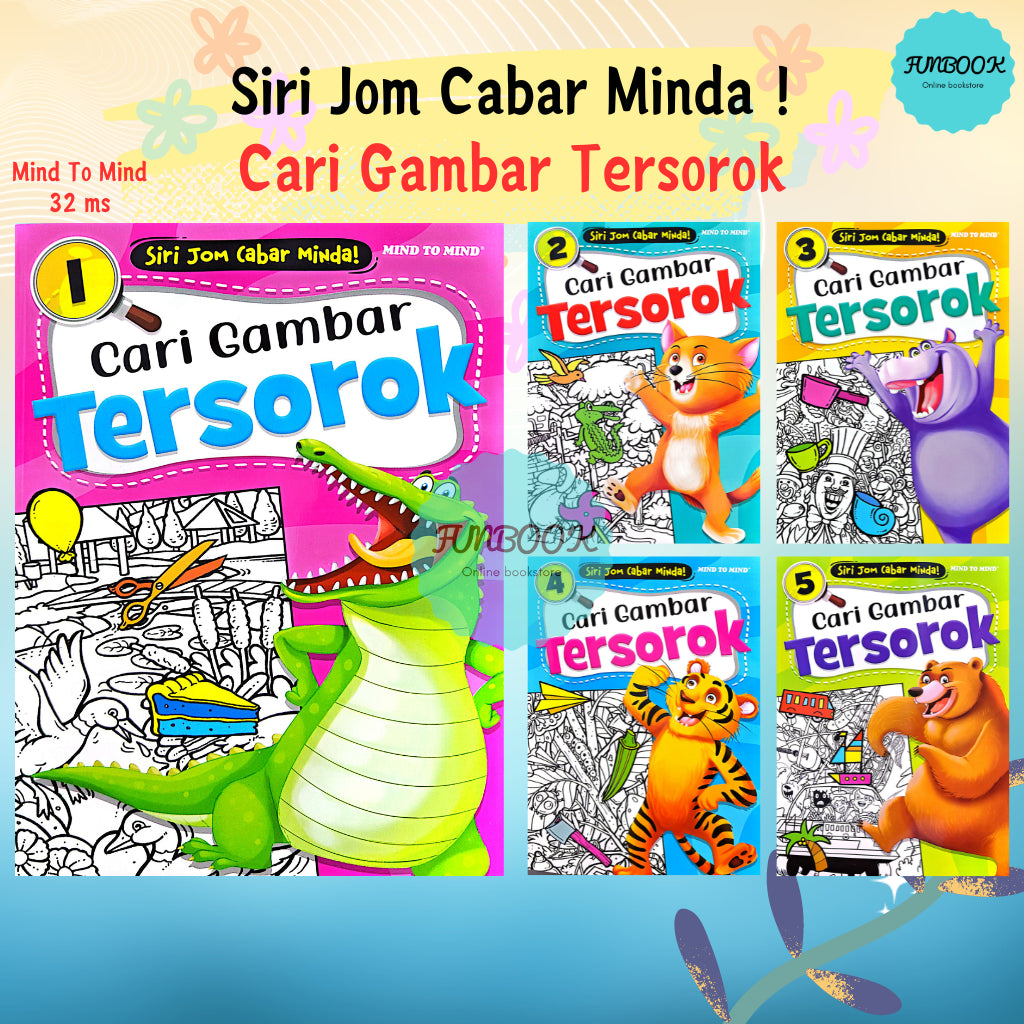 Siri Jom cabar Minda! Cari Gambar Tersorok Buku 1 - 5 Hidden Picture Mind To Mind