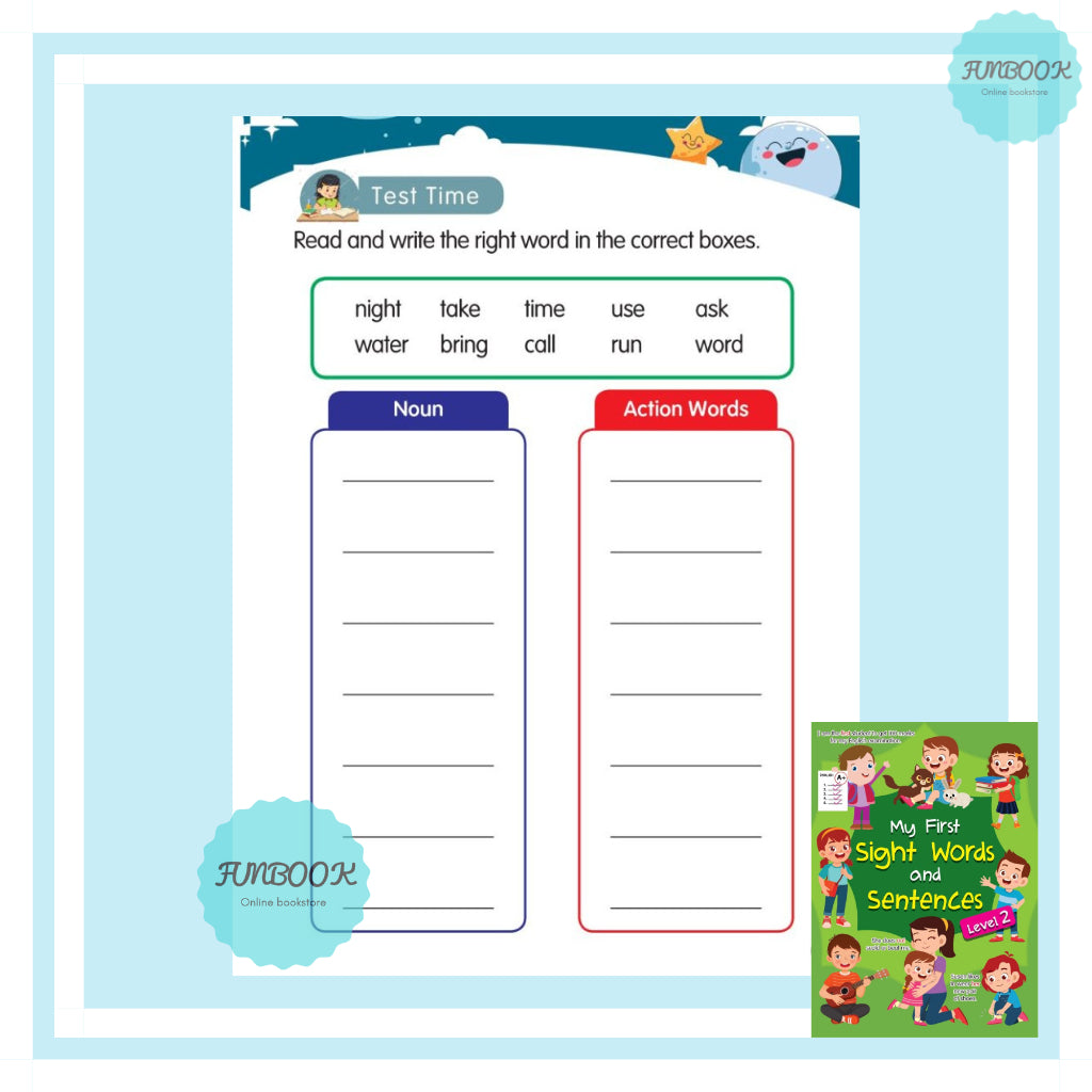 My First Sight Words and Sentences Level 1 and 2 Preschool Reader Book Mind to Mind