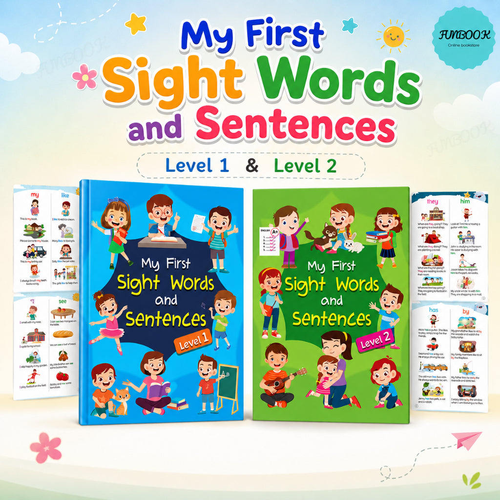 My First Sight Words and Sentences Level 1 and 2 Preschool Reader Book Mind to Mind