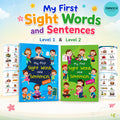 My First Sight Words and Sentences Level 1 and 2 Preschool Reader Book Mind to Mind