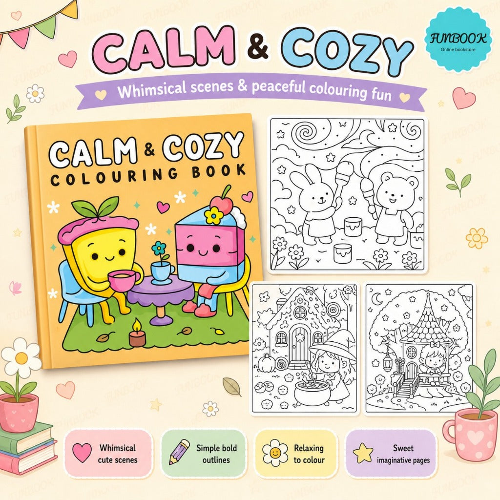 Cozy Colouring Book Adult / Children Acrylic Marker Mind To Mind