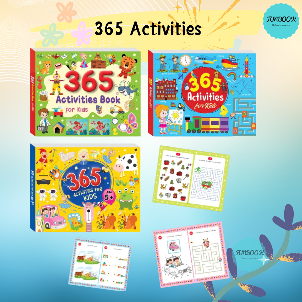 365 Activities for Kids Buku Aktiviti & Latihan Kanak-Kanak | Children Activity Book | Buku Latihan & Puzzle